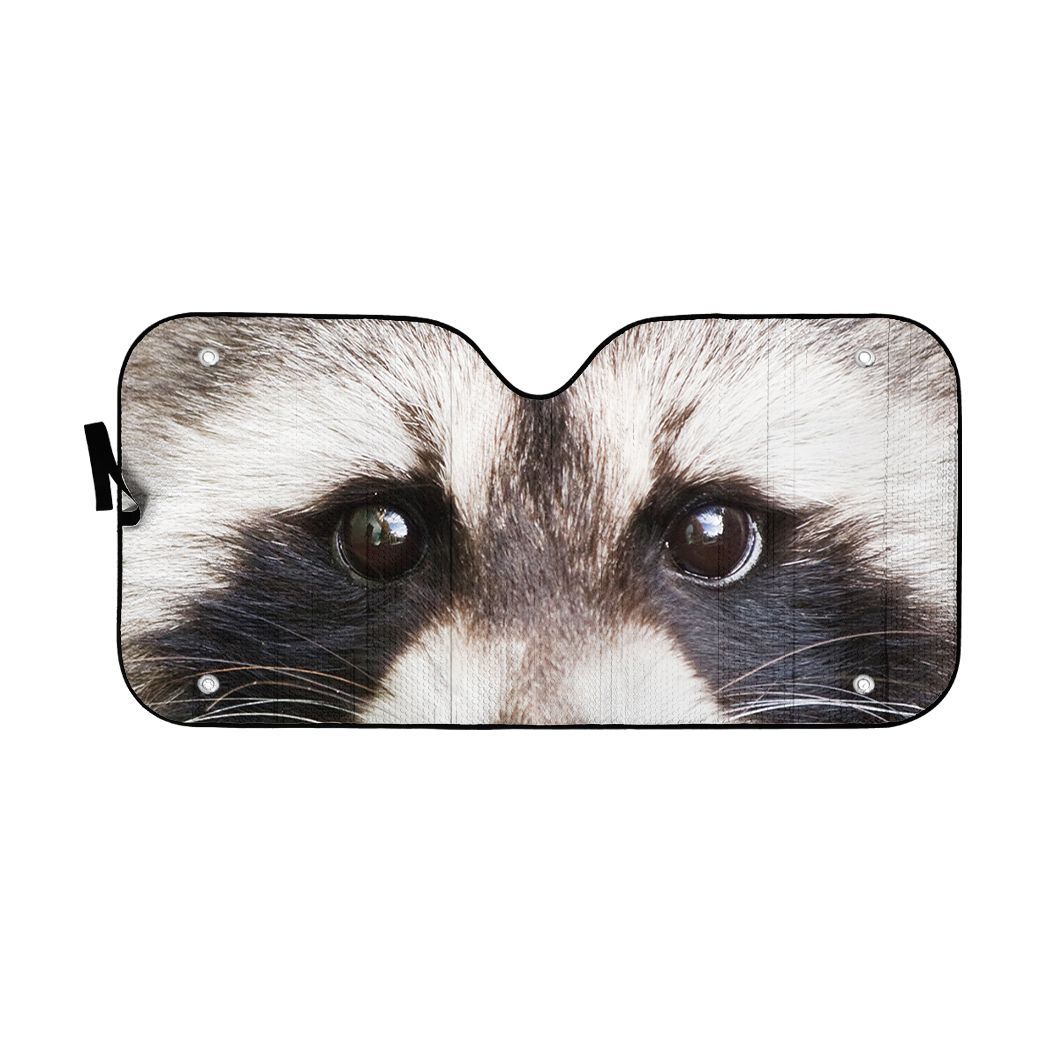 Gearhuman 3D Raccoon Eyes Sunshade ZK0707213 Auto Sunshade 57''x27.5'' 