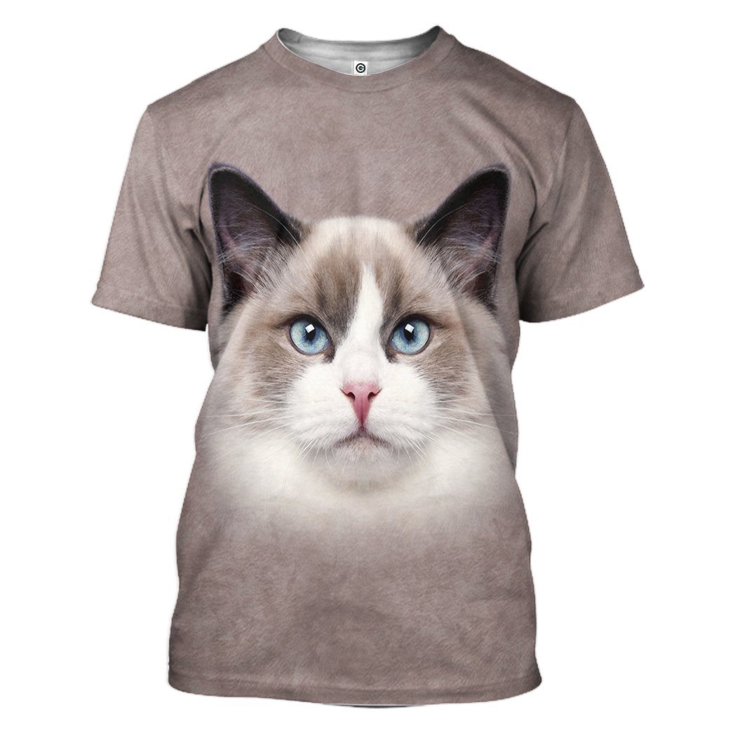 Gearhuman 3D Ragdoll Cat Tshirt Hoodie Apparel GL22121 3D Apparel T-Shirt S 