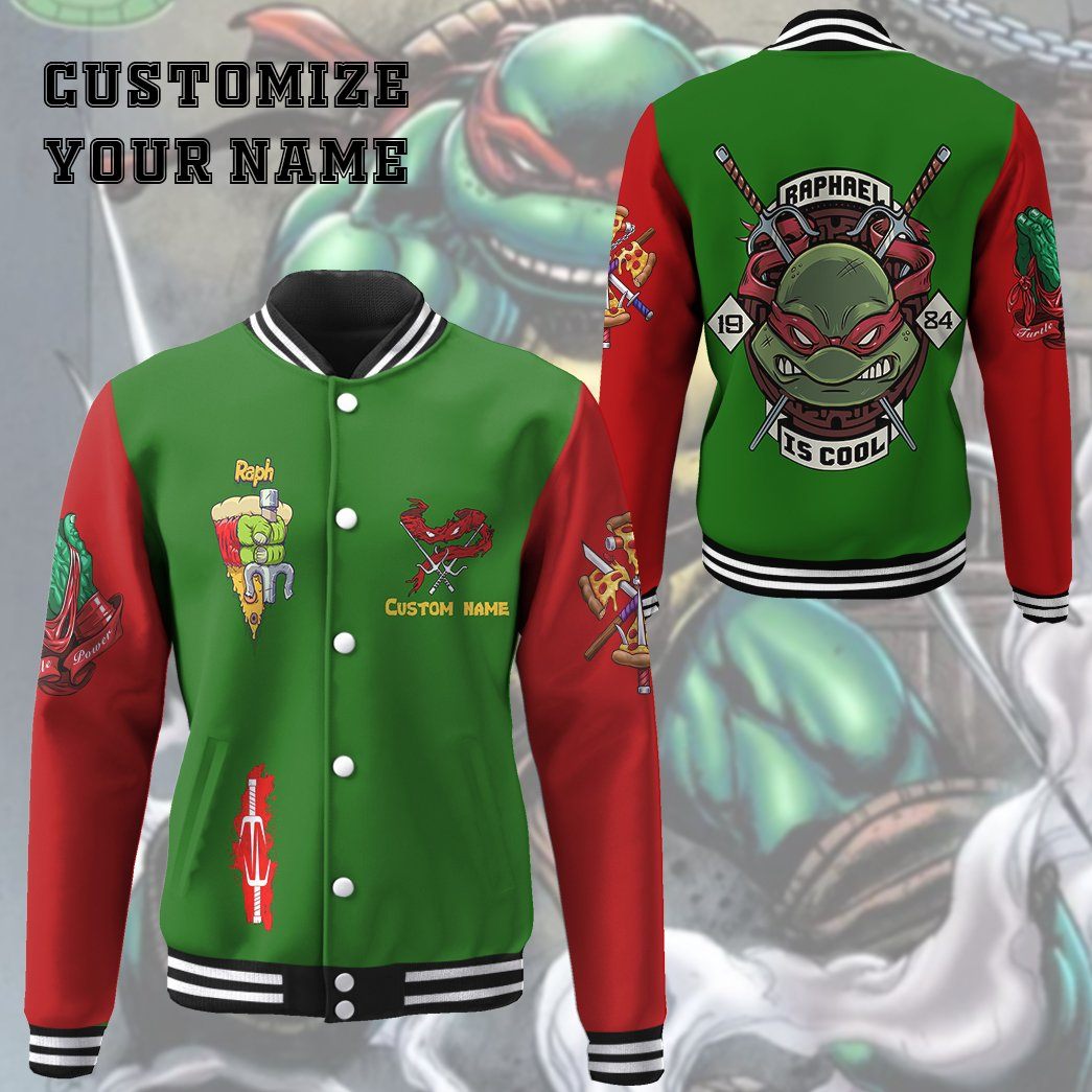 Gearhuman 3D Raphael Raph TMNT Cosplay Custom Baseball Jacket GV18011 Baseball Jacket 
