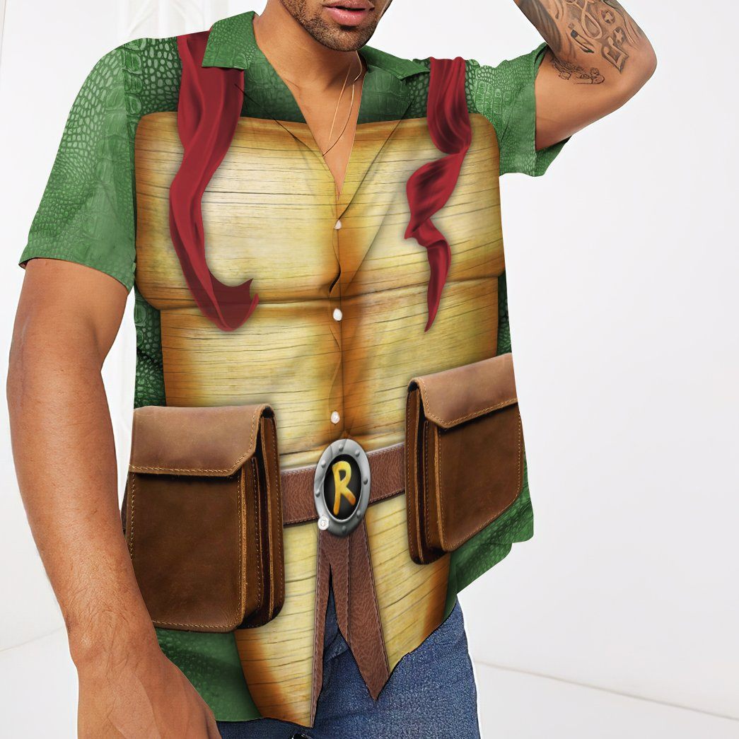 Gearhuman 3D Raphael Raph TMNT Cosplay Custom Short Sleeve Shirt GV05014 Short Sleeve Shirt 