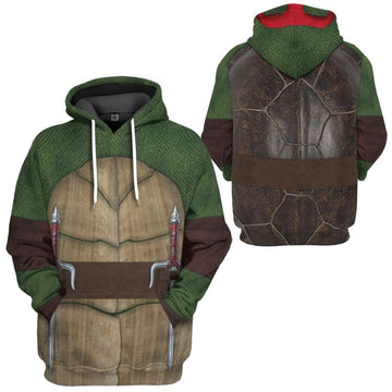 Gearhuman 3D Raphael Raph TMNT Cosplay Custom Tshirt Hoodie Apparel CV30115 3D Apparel Hoodie S 