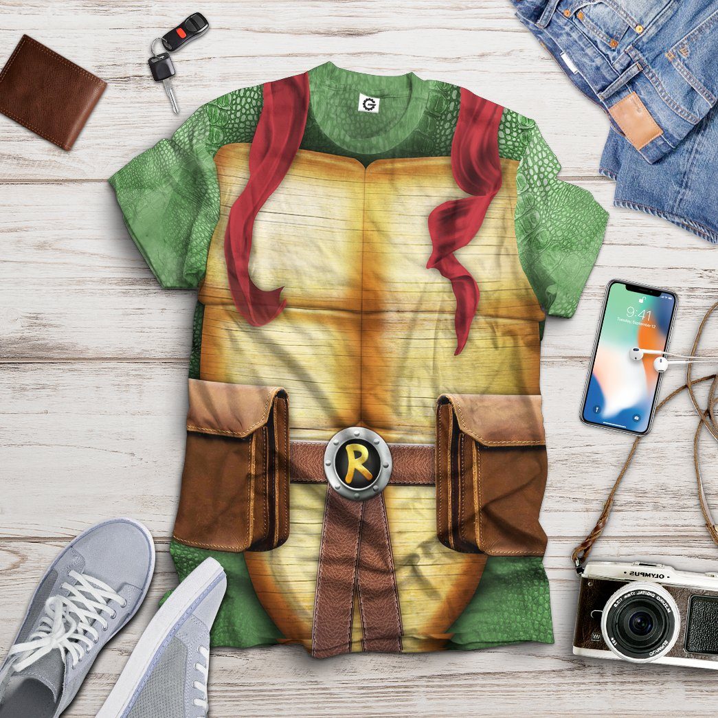 Gearhuman 3D Raphael Raph TMNT Cosplay Custom Tshirt Hoodie Apparel GV31122 3D Apparel 