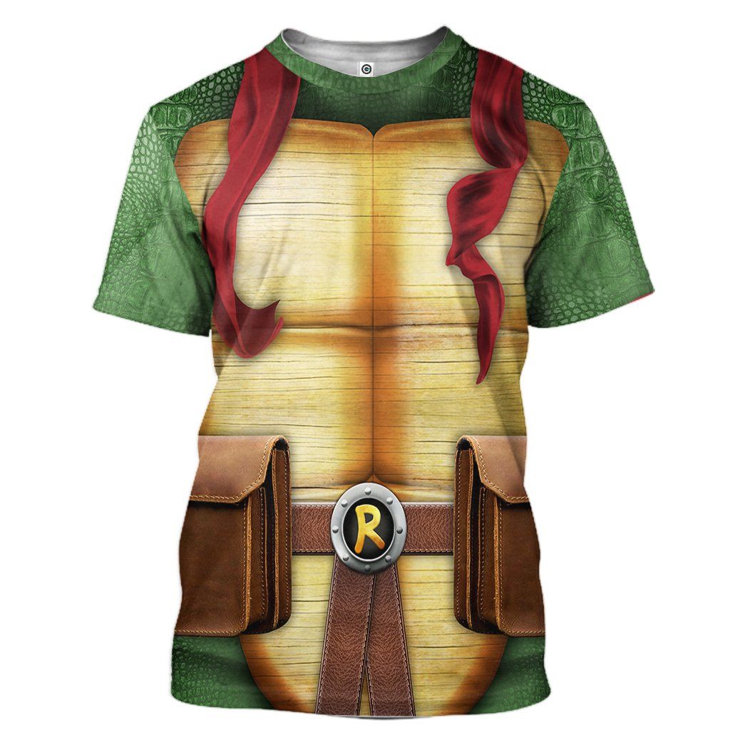 Gearhuman 3D Raphael Raph TMNT Cosplay Custom Tshirt Hoodie Apparel GV31122 3D Apparel T-Shirt S 