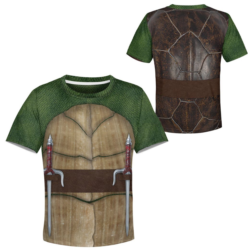 Gearhuman 3D Raphael Raph TMNT Cosplay Custom Tshirt Hoodie Apparel Kids GV23122 Kid 3D Apparel 
