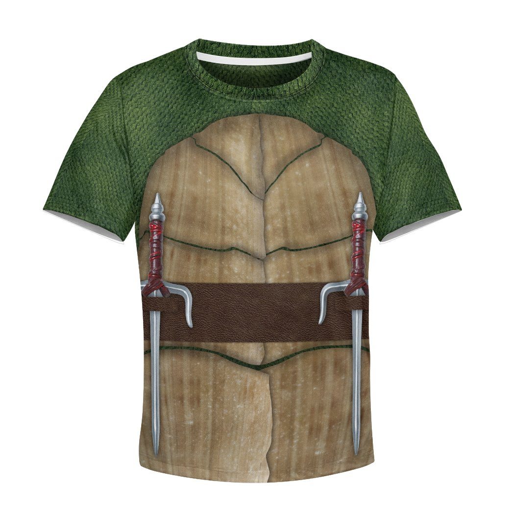Gearhuman 3D Raphael Raph TMNT Cosplay Custom Tshirt Hoodie Apparel Kids GV23122 Kid 3D Apparel Kid T-Shirt XS 