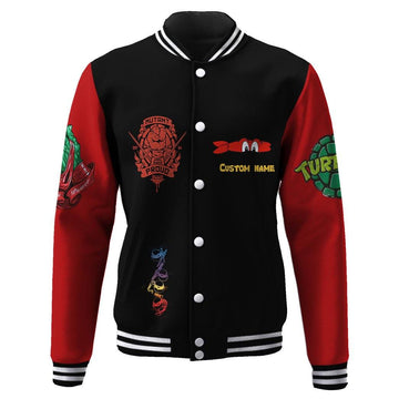 Gearhuman 3D Raphael Raph TMNT Red Cosplay Custom Name Baseball Jacket GV180116 Baseball Jacket Baseball Jacket XS 