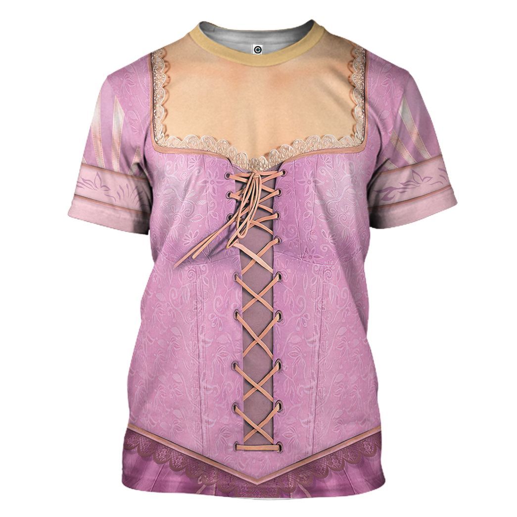 Gearhuman 3D Rapunzel Princess Custom Tshirt Hoodie Appreal CC24113 3D Apparel T-Shirt S 