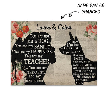 Gearhumans 3D Rat Terrier My Best Friend Custom Name Canvas