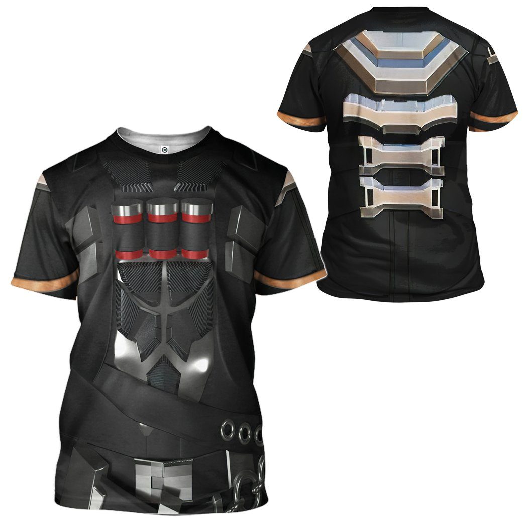 Gearhuman 3D Reaper Overwatch Custom Tshirt Hoodie Appreal GK151216 3D Apparel 