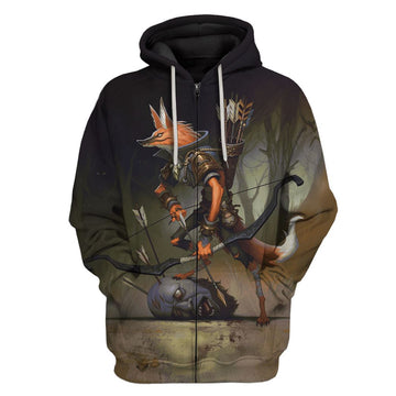 Gearhumans 3D Red Hunter Custom Hoodies Apparel