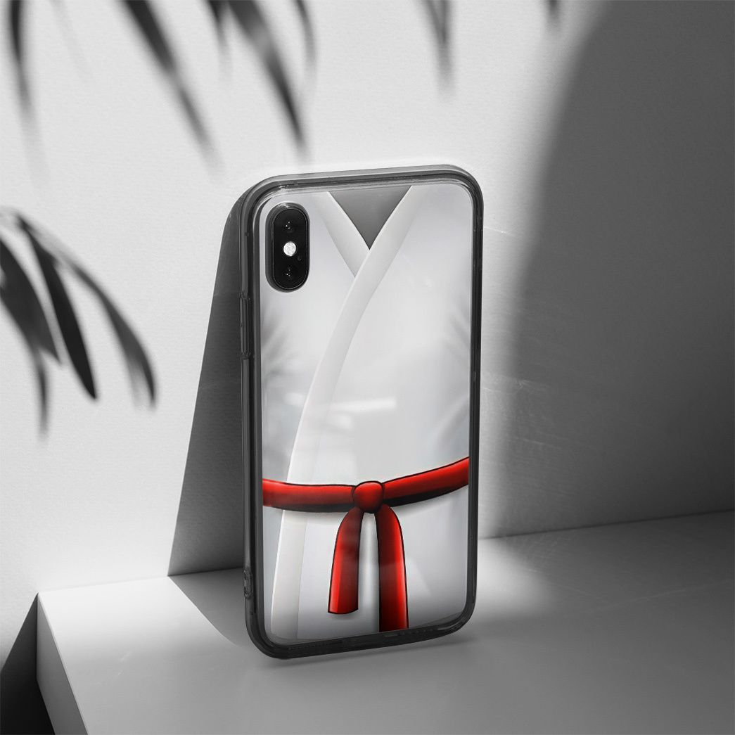 Gearhuman 3D Red Karate Belt Phone Case ZK1706212 Glass Phone Case 