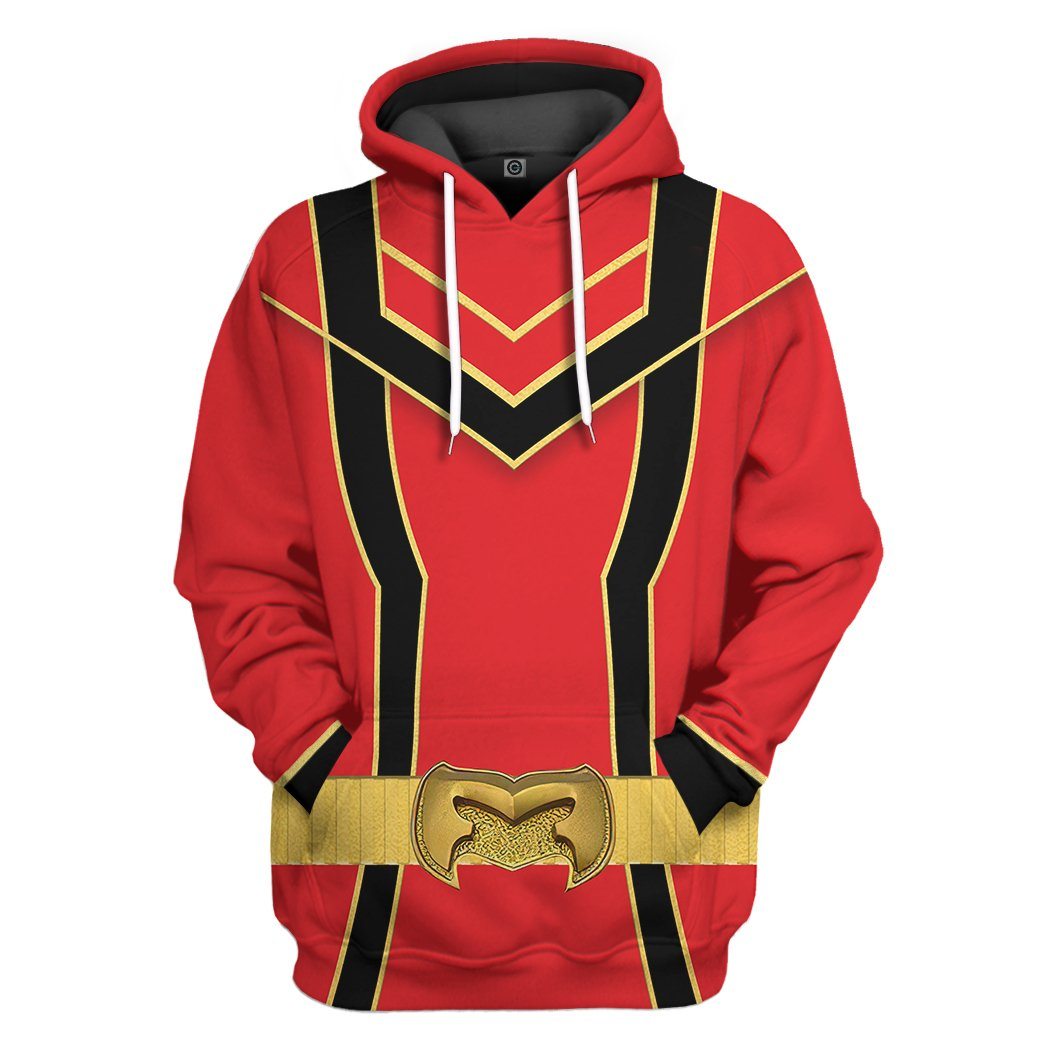 Gearhuman 3D Red Power Rangers Mystic Force Tshirt Hoodie Apparel GB130132 3D Apparel Hoodie S 