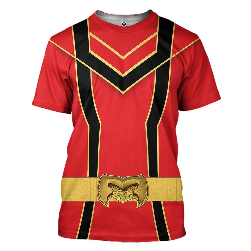 Gearhuman 3D Red Power Rangers Mystic Force Tshirt Hoodie Apparel GB130132 3D Apparel T-Shirt S 