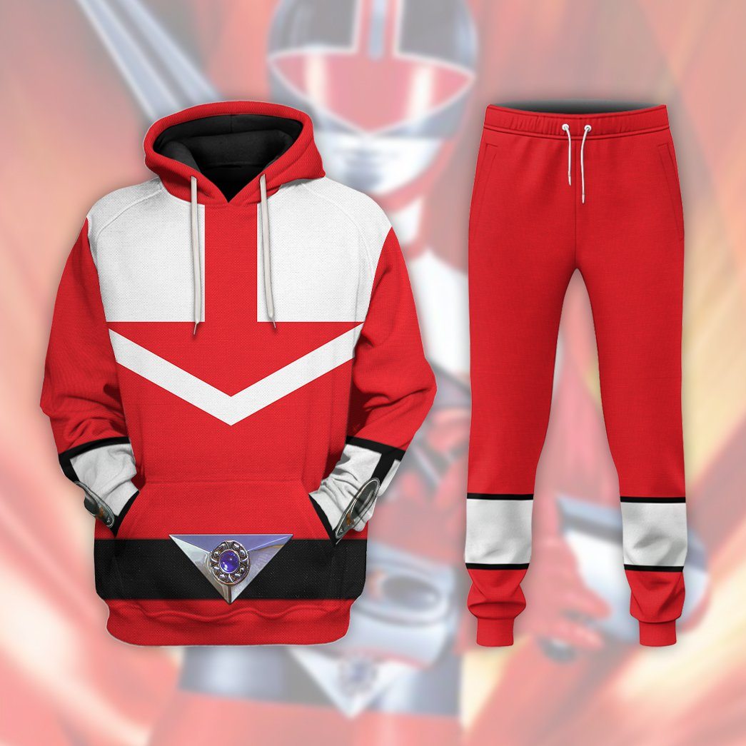 Gearhuman 3D Red Power Rangers Time Force Sweatpants GB15012 Sweatpants 
