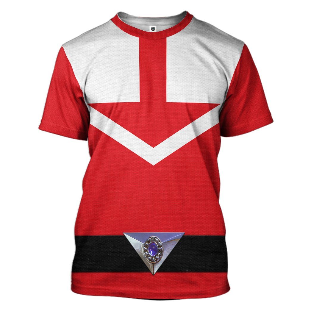 Gearhuman 3D Red Power Rangers Time Force Tshirt Hoodie Apparel GB15011 3D Apparel T-Shirt S 