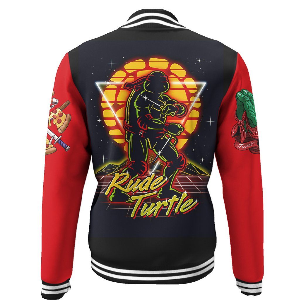 Gearhuman 3D Red Raphael Raph TMNT Red Cosplay Custom Name Baseball Jacket GV180119 Baseball Jacket 
