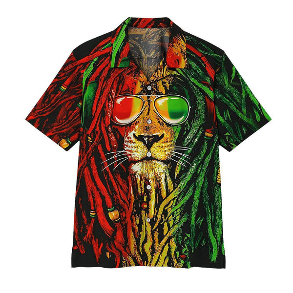 Gearhuman 3D Reggae Lion Hawaii Shirt