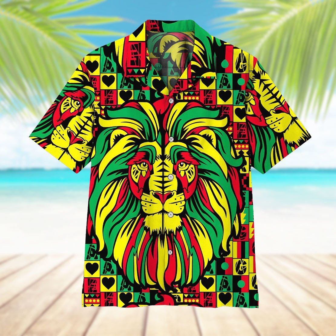 Gearhuman 3D Reggae Music Celebration Hawaii Shirt ZK1406213 Short Sleeve Shirt 