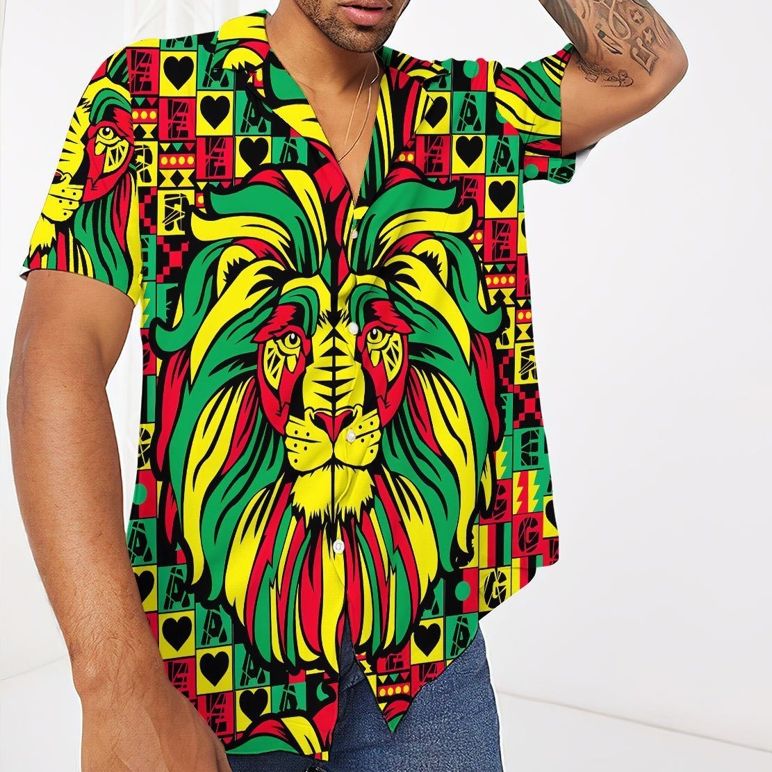 Gearhuman 3D Reggae Music Celebration Hawaii Shirt ZK1406213 Short Sleeve Shirt 