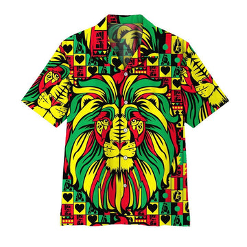 Gearhuman 3D Reggae Music Celebration Hawaii Shirt ZK1406213 Short Sleeve Shirt Short Sleeve Shirt S 