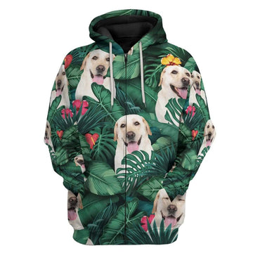 Gearhumans 3D Retriver Tropical Hoodie Apparel