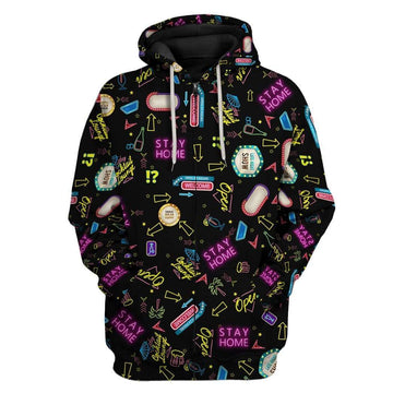 Gearhuman 3D Retro Vintage Signs Custom Fleece Hoodie Apparel GW09049 3D Custom Fleece Hoodies Zip Hoodie S 