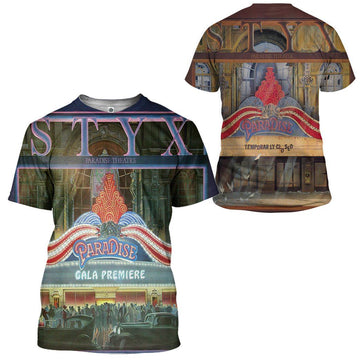 Gearhumans 3D Rock Back Styx Cover Art Custom Hoodie Apparel