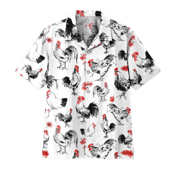 Gearhuman 3D Rooster Hawaii Shirt ZK0406213 Hawai Shirt Short Sleeve Shirt S 