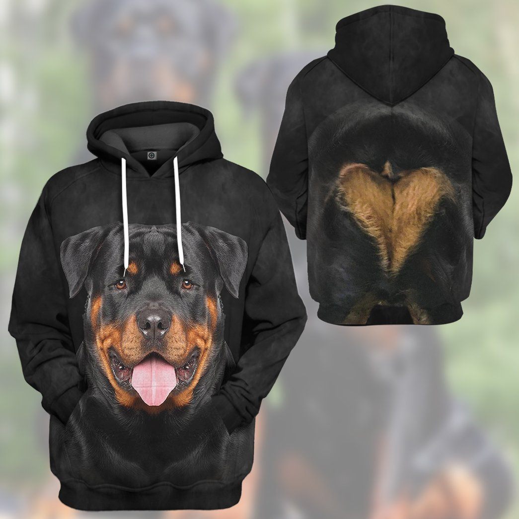 Gearhuman 3D Rottweiler Dog Tshirt Hoodie Apparel GV05037 3D Apparel