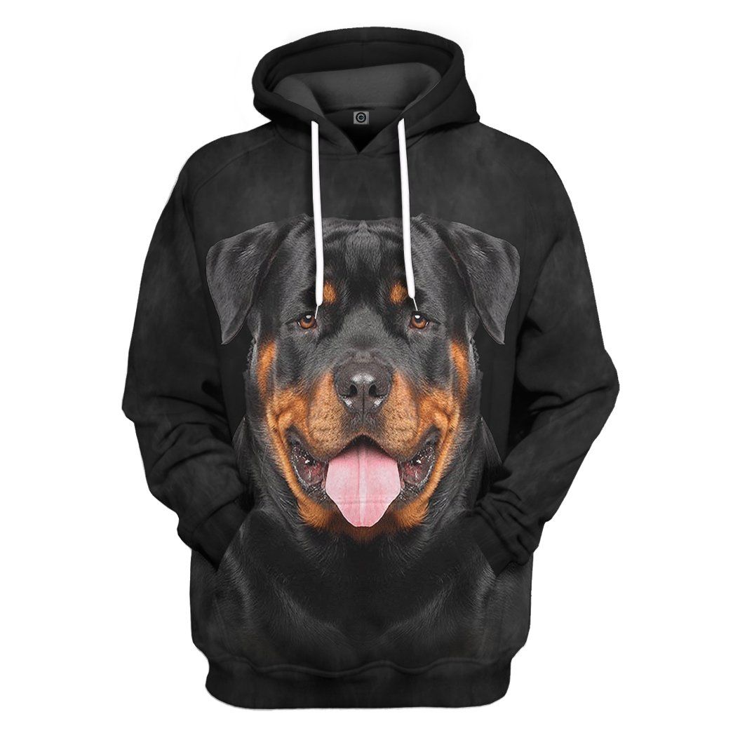 Gearhuman 3D Rottweiler Dog Tshirt Hoodie Apparel GV05037 3D Apparel Hoodie S