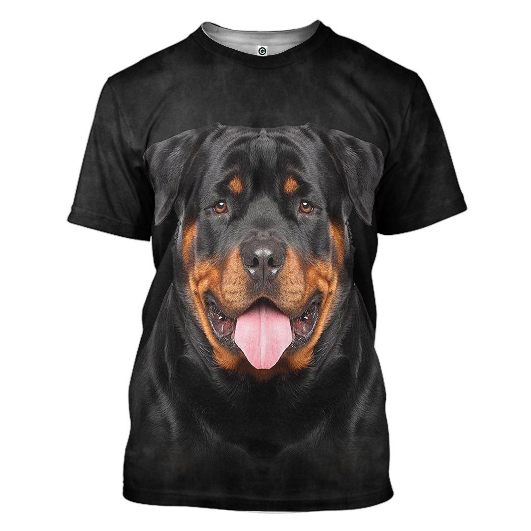 Gearhuman 3D Rottweiler Dog Tshirt Hoodie Apparel GV05037 3D Apparel T-Shirt S