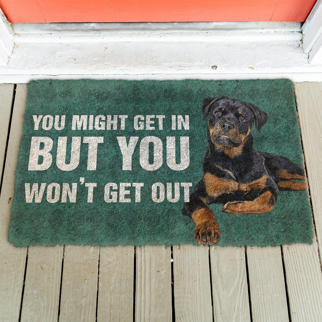 Gearhuman 3D Rottweiler You won't get out Doormat GK260123 Doormat