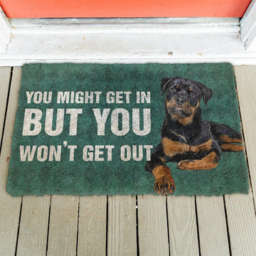 Gearhumans 3D Rottweiler You won't get out Doormat