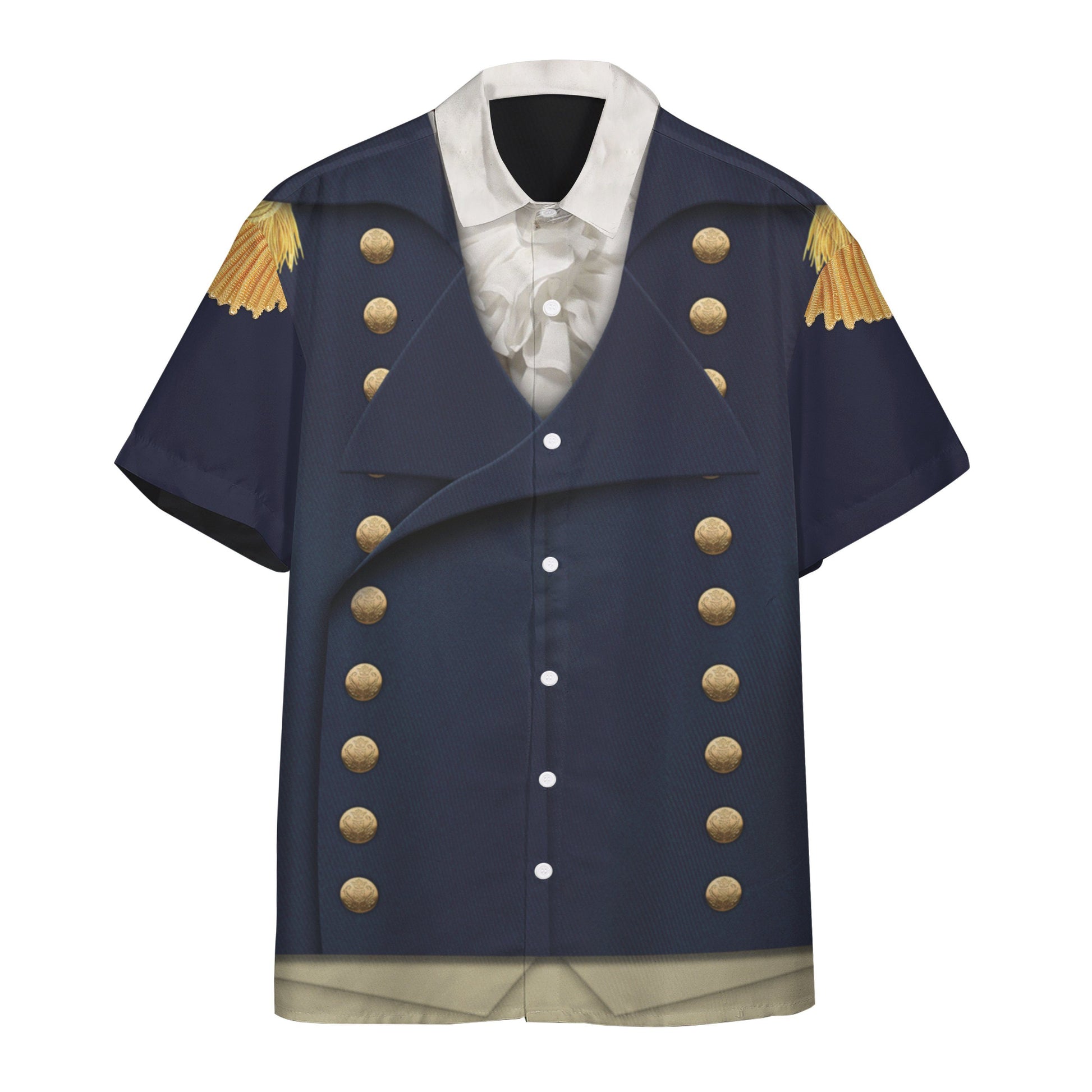 Gearhuman 3D Royal Navy Captain 1806 Napoleonic Wars British Navy Custom Short Sleeve Shirt GV17117 Short Sleeve Shirt Short Sleeve Shirt S 