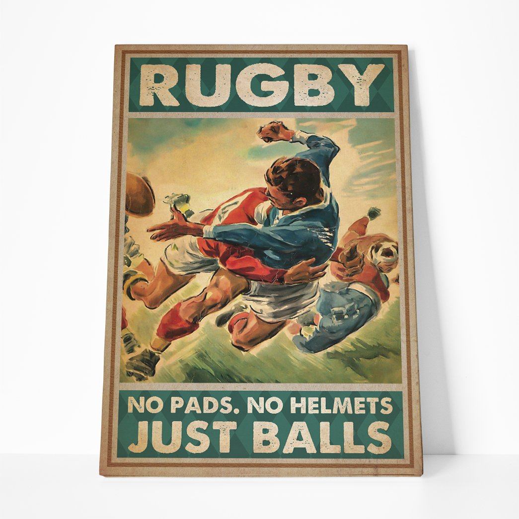 Gearhuman 3D Rugby Just Balls Custom Canvas GB170212 Canvas 1 Piece Non Frame M