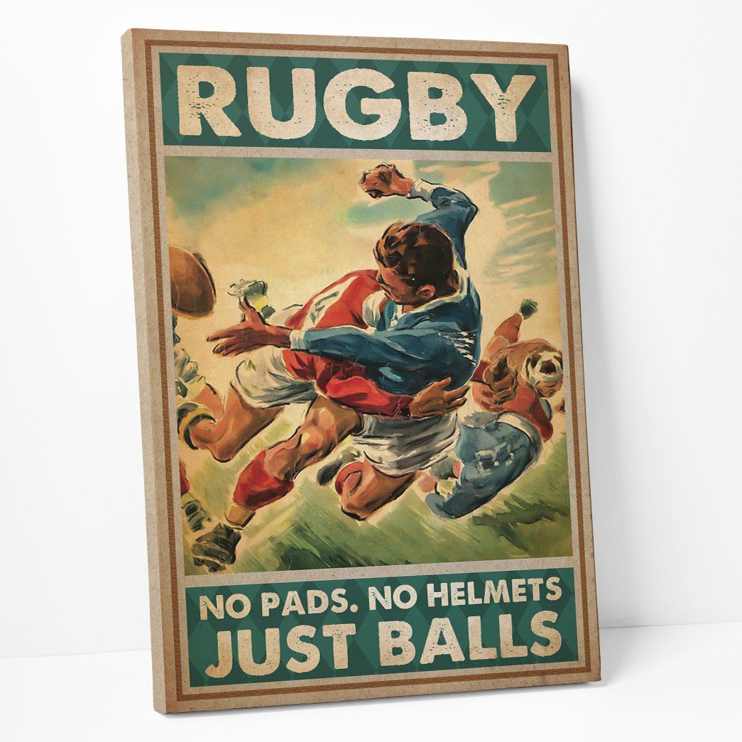 Gearhuman 3D Rugby Just Balls Custom Canvas GB170212 Canvas