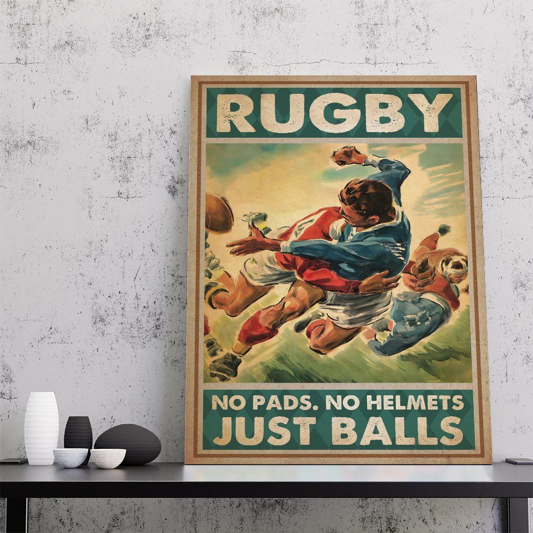 Gearhuman 3D Rugby Just Balls Custom Canvas GB170212 Canvas