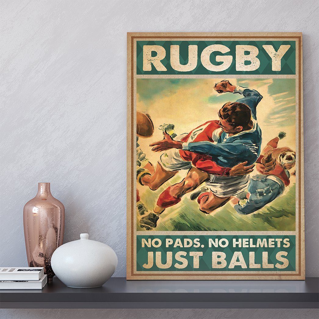 Gearhuman 3D Rugby Just Balls Custom Canvas GB170212 Canvas