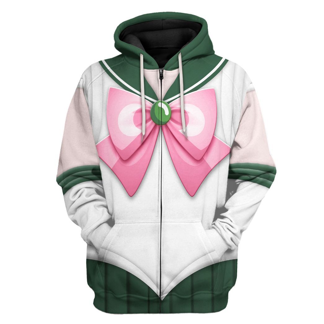 Gearhuman 3D Sailor Jupiter Custom Tshirt Hoodie Apparel CC15124 3D Apparel Zip Hoodie S 