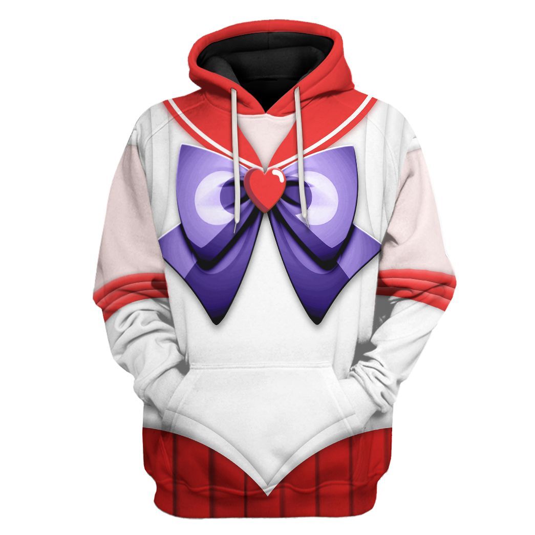 Gearhuman 3D Sailor Mars Custom Tshirt Hoodie Apparel CC15123 3D Apparel Hoodie S 