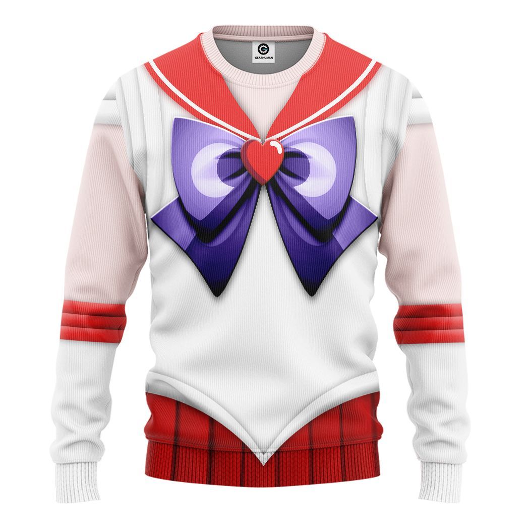 Gearhuman 3D Sailor Mars Custom Tshirt Hoodie Apparel CC15123 3D Apparel Long Sleeve S 