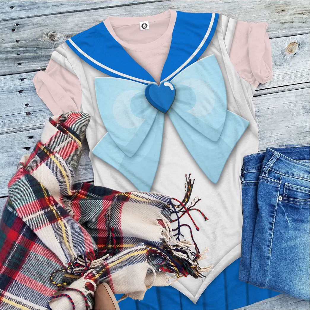 Gearhuman 3D Sailor Mercury Custom Tshirt Hoodie Apparel CC15122 3D Apparel 