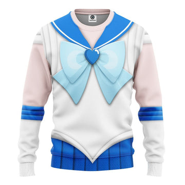 Gearhuman 3D Sailor Mercury Custom Tshirt Hoodie Apparel CC15122 3D Apparel Long Sleeve S 