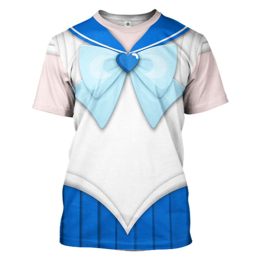 Gearhuman 3D Sailor Mercury Custom Tshirt Hoodie Apparel CC15122 3D Apparel T-Shirt S 