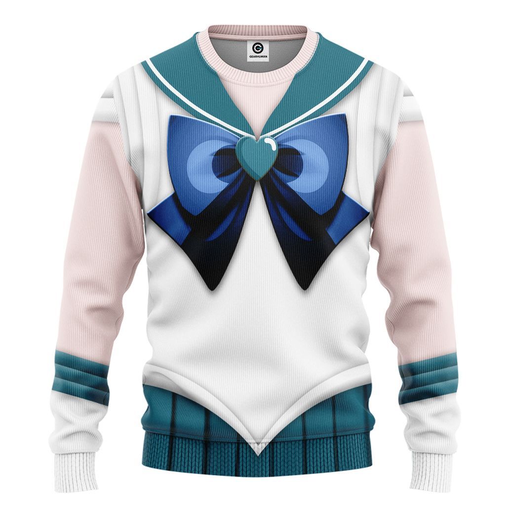 Gearhuman 3D Sailor Neptune Custom Tshirt Hoodie Apparel CC15128 3D Apparel Long Sleeve S 