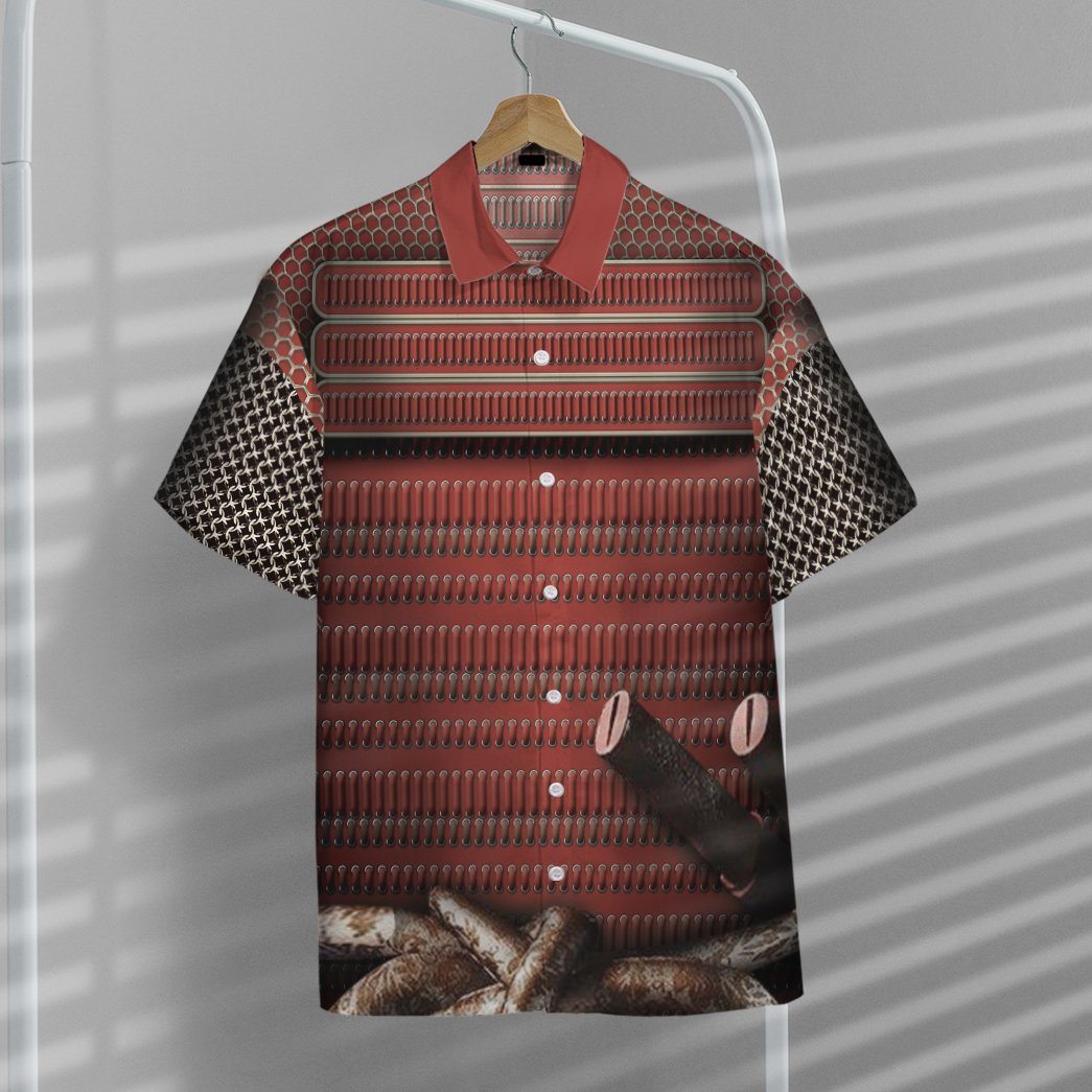Gearhuman 3D Samurai Custom Short Sleeve Shirt GV171138 Short Sleeve Shirt 