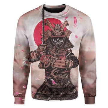 Gearhumans 3D Samurai Skull Custom T-Shirts Hoodies Apparel