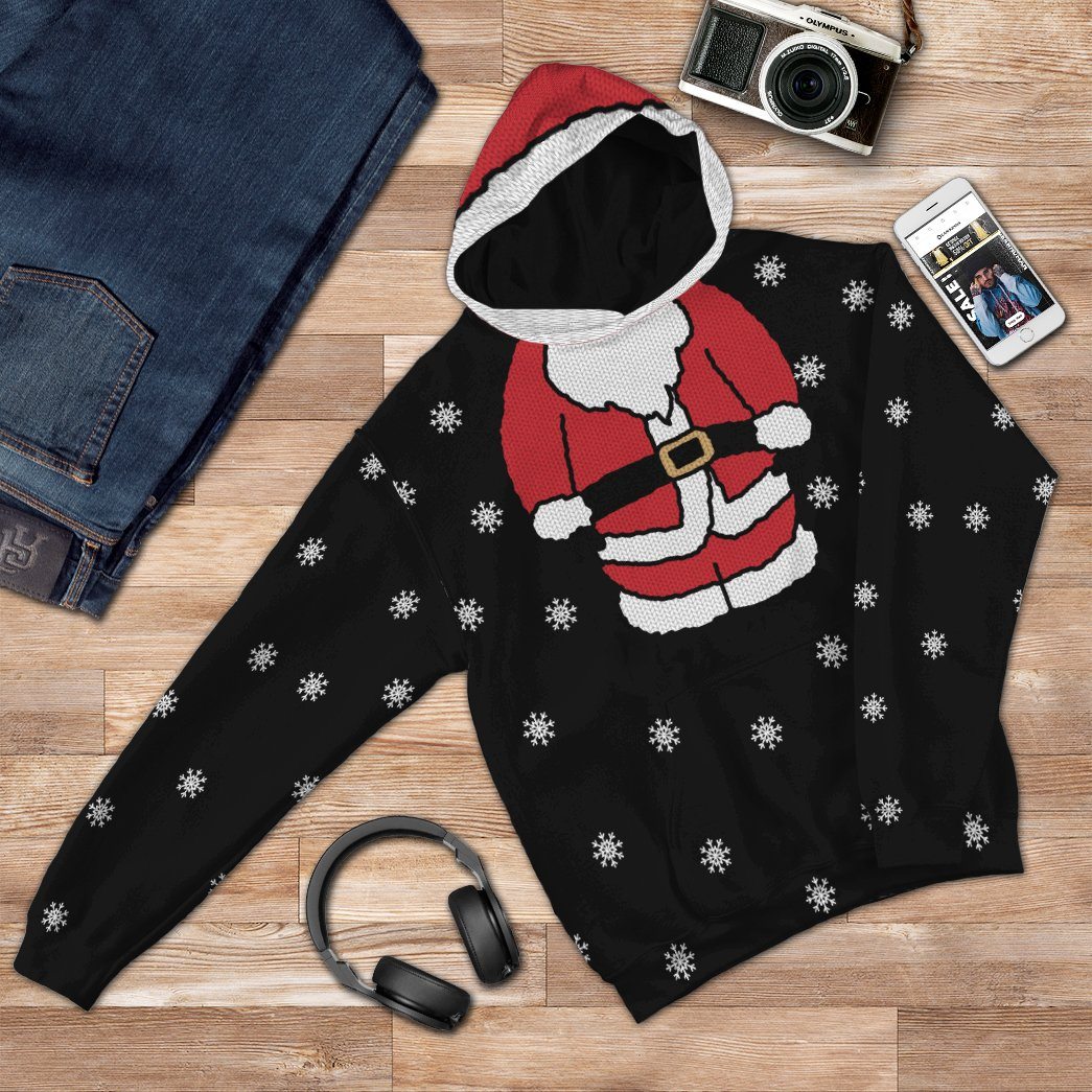 Gearhuman 3D Santa Claus Christmas Custom Tshirt Hoodie Apparel GC15105 3D Apparel 