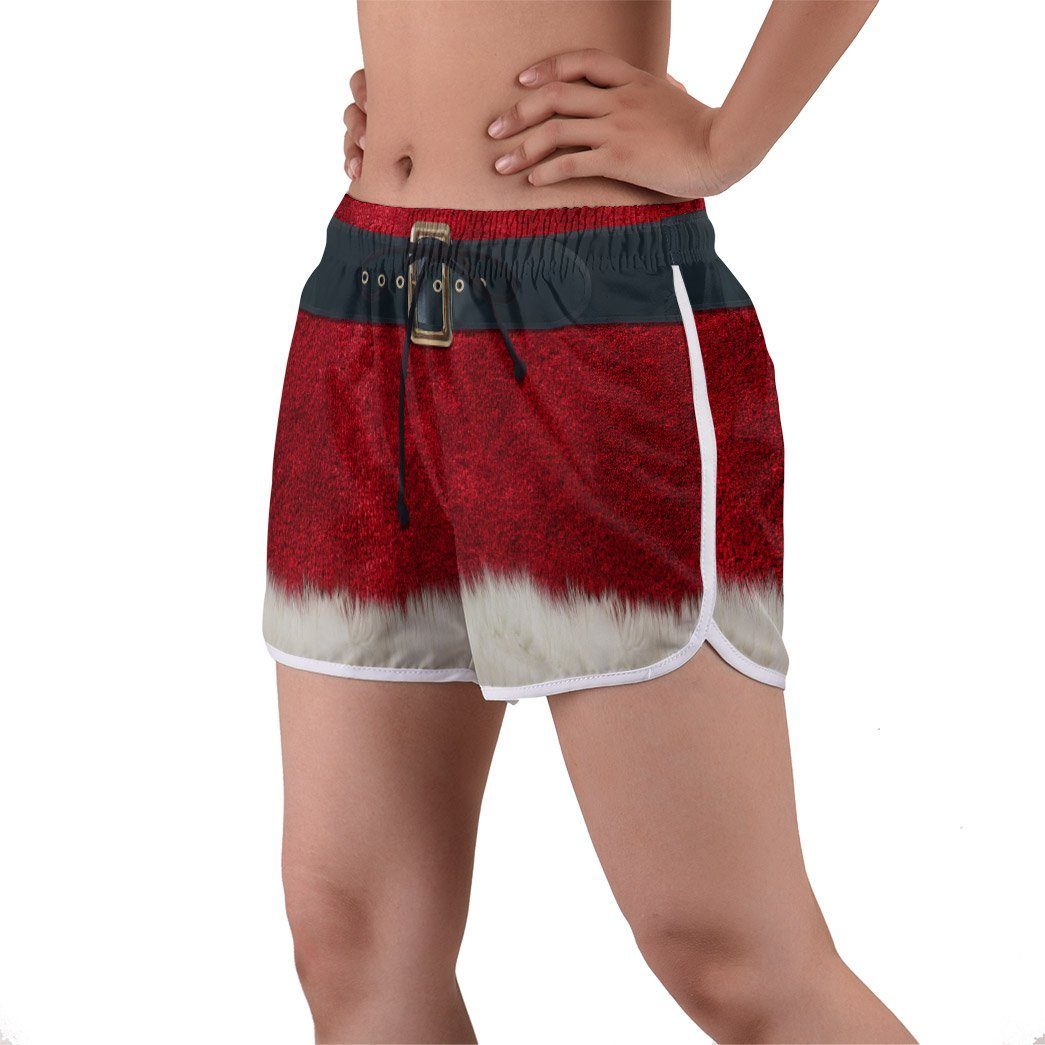 Gearhuman 3D Santa Claus Custom Women Shorts GW121010 Women Shorts 