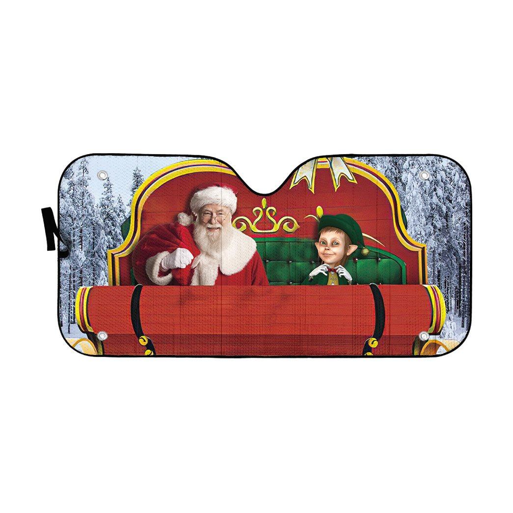 Gearhuman 3D Santa Claus Sleigh Custom Car Auto Sunshade GW06105 Auto Sunshade 57''x27.5'' 